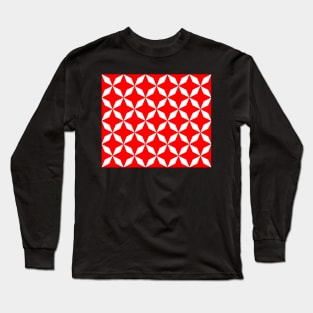 Abstract pattern - red and white. Long Sleeve T-Shirt